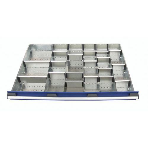 23 scomparti per cassetto LxPxA: 1.050 750x100 mm,