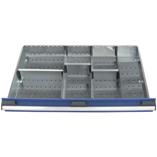 7 scomparti per cassetto LxPxA: 800x525x100mm,