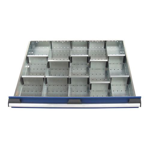 15 scomparti per cassetto LxPxA: 800x650x150mm,