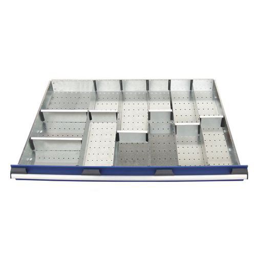 13 scomparti per cassetto LxPxA: 1.050 750x100 mm,