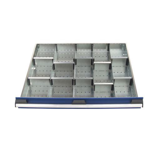 15 scomparti per cassetto LxPxA: 800x650x75 mm,