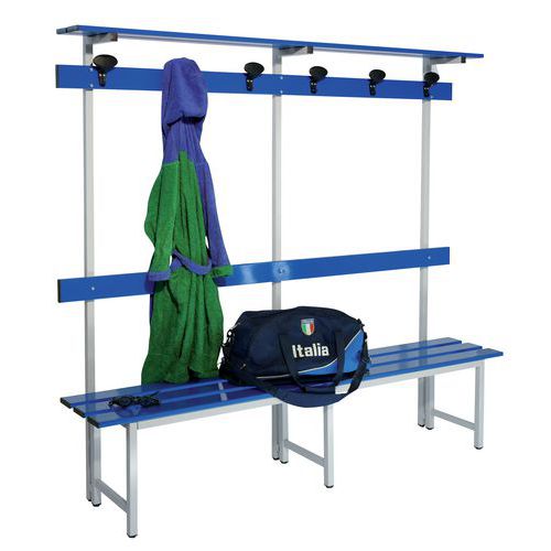 Panca+attaccapanni L150cm Allu minio RAL5017,