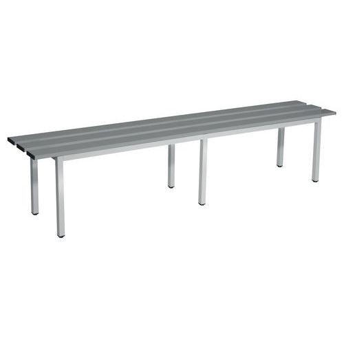 Panca doghe alluminio 200x35x4 5cm RAL7039.,