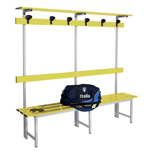 Panca+attaccapanni L150cm Allu minio RAL1018,