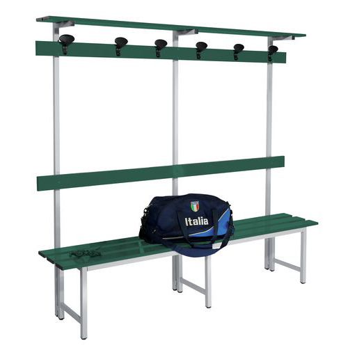 Panca+attaccapanni L150cm Allu minio RAL6018,