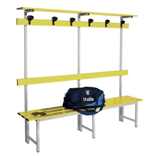 Panca+attaccapanni L200cm Allu minio RAL1018,