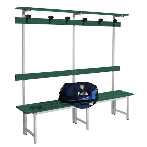 Panca+attaccapanni L200cm Allu minio RAL6018,