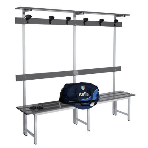 Panca+attaccapanni L200cm Allu minio RAL7039,