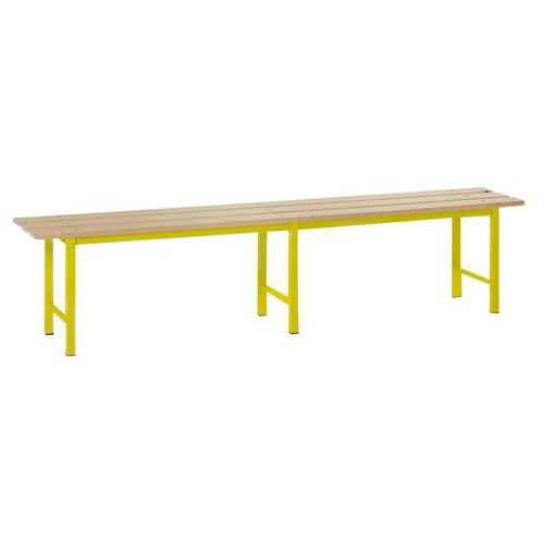 Panca doghe legno giallo 200cm 200x35x45 Giallo,