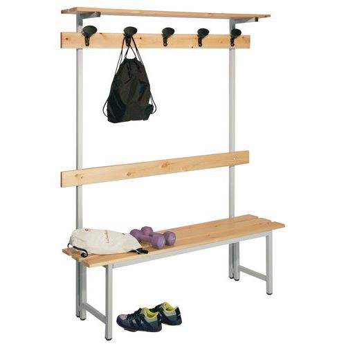 Panca+Attacc 100cm Legno bianc 100x40x185 Bianco,