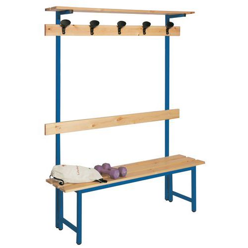 Panca+Attacc 100cm Legno azzur 100x40x185 Azzurro,