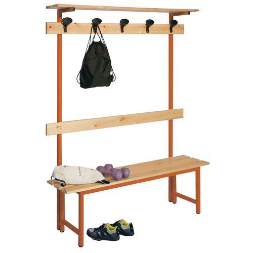 Panca+Attacc 150cm Legno aranc 150x40x185 Arancione,