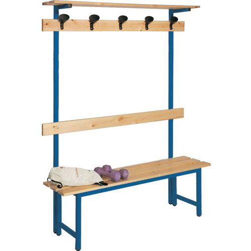 Panca+Attacc 150cm Legno azzur 150x40x185 Azzurro,