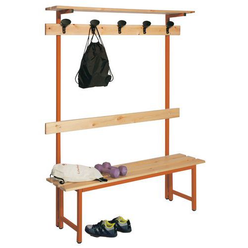 Panca+Attacc 200cm Legno aranc 200x40x185 Arancione,