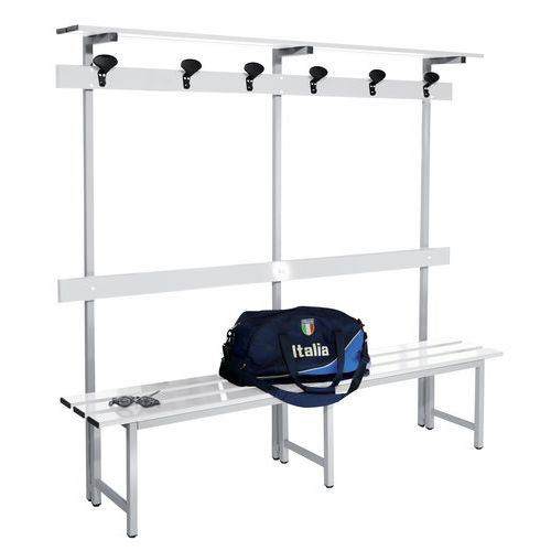 Panca+Attacc 150cm Allum bianc 150x40x185 Bianco,