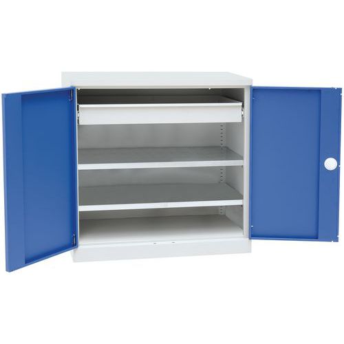 Armadio 1 cassetto telesc. 500x1000 mm grigio/blu 1000X,