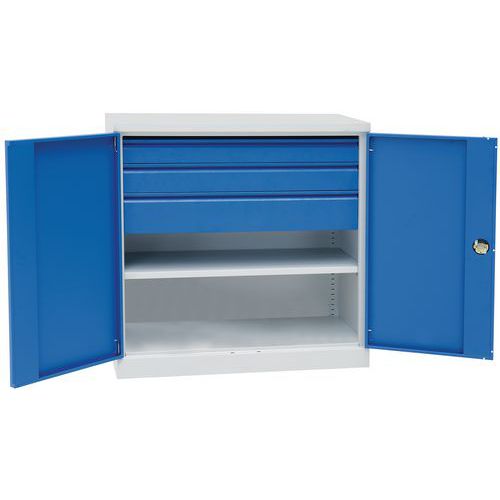 Armadio senza divisorio 1 ripiano e 3 T Alt. 1000 mm Lungh. 1000xProf. 450x,