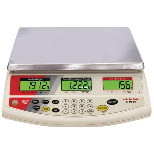 Bilancia contapezzi 3 kg con colonna+certificato Cofrac,