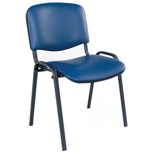 CLP Sedia Ufficio Cleveland Ergonomica: Stoffa Grigia, Regolabile Con Dondolo E Struttura Cromata
