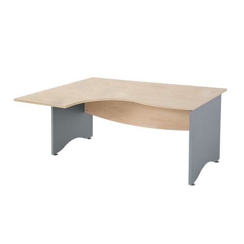 Scrivania Compatta L180 Estensione:SX Col.Rip.:Acero,