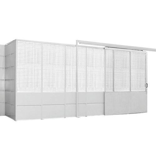 Porta Scorrevole In Lamiera H=3000Mm Larg=2 000Mm Bianco,