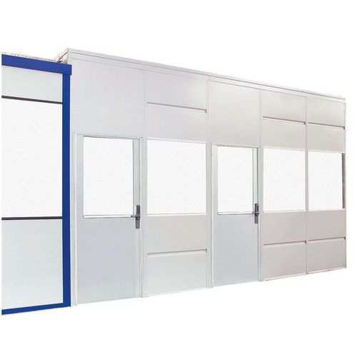 Divisorio 1/2 Vetrato h 2500mm Larghezza=500mm Blu,