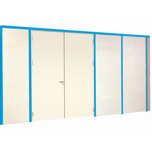 Tramezzo 2M Vetrato H=3M Larghezza:2M Blu,