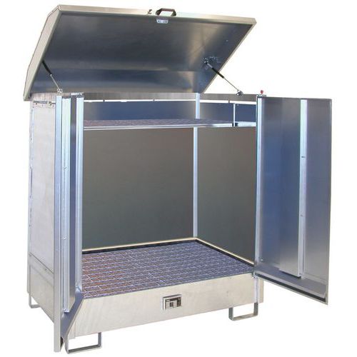 Postazione Di Raccolta Rifiuti H Tota:162 Cap.:2 Fusti,