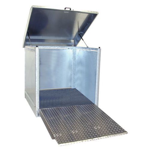 Postazione Di Raccolta Rifiuti H Tota:152 Cap.:2 fusti,