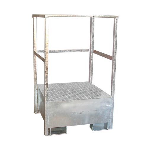 Pallet di ritenzione 1 fusto acciaio galvanizzato 810x890x1430,