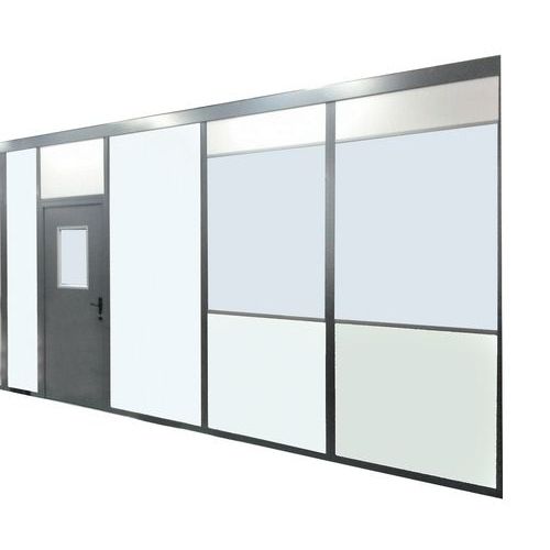 Doppia Parete Divisoria Vetro Melaminato H 2,5m Larg 1,2m,