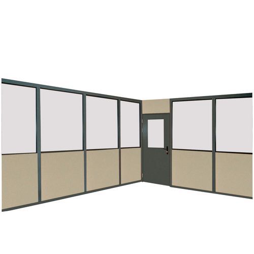 Doppia Parete Divisoria Vetro Melaminato H 3m Larg 1,2m,