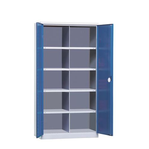 Armadio Per Officina Blu Hxp=1950X440Mm, 10 Scomparti,