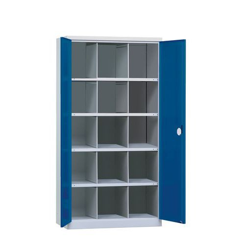 Armadio Per Officina Blu Hxp=1950X440Mm, 15 Scomparti,
