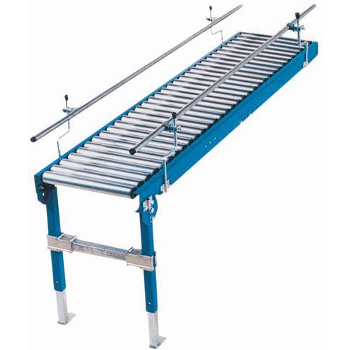 Trasportatore a rulli in acciaio 1000 x 776 mm - Passo 75 mm,