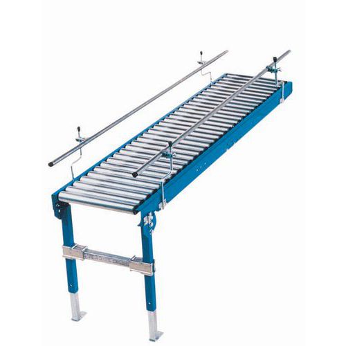 Trasportatore a rulli in acciaio 1500 x 876 mm - Passo 75 mm,