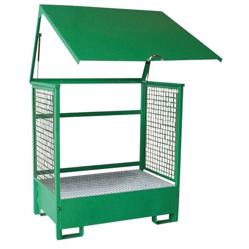 Contenitore 220 L 2 fusti a griglia 1360x856x1433,