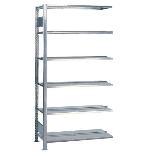 Scaffalatura successiva 1 lato Aristo-Clip 1800x300x1300 grigio,