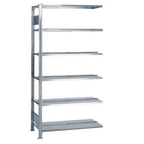 Elemento successivo bifronte 1800x1000x600 - 5 livelli - Grigio chiaro/grigio chiaro,