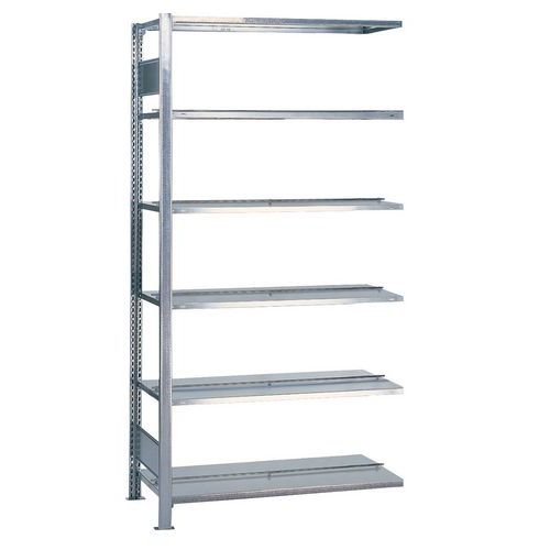Scaffalatura successiva 1 lato Aristo-Clip 2300x300x1000 grigio,