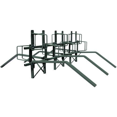 Portabiciclette Semplice 12 Posti Acciaio Colore Verde,