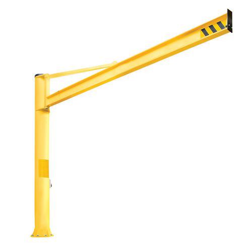 Gru A colonna con braccio triangolare P=250Kg, 5M,