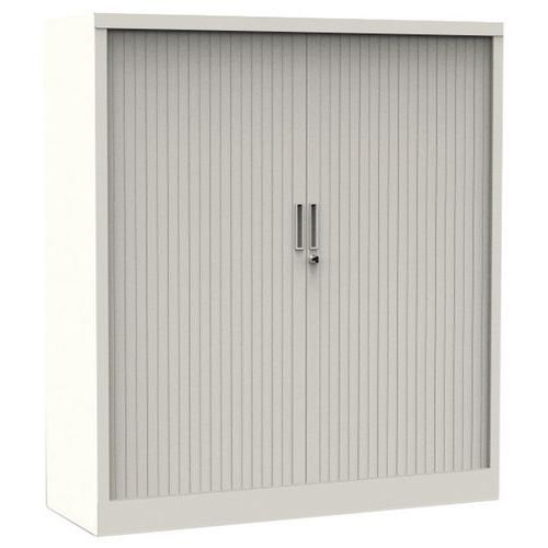 Armadio monoblocco ante a serrande A136xL120 bianco con 3 ripiani,