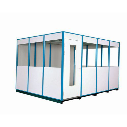 Box Melaminato Pallettizzabile 2*2 Blu Anta A Battente,