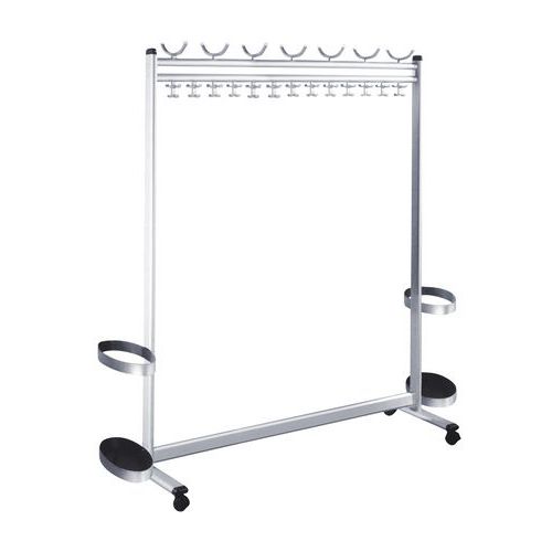 Stand porta-abiti mobile in alluminio Tipo: Multiline Larghezza:140 cm,