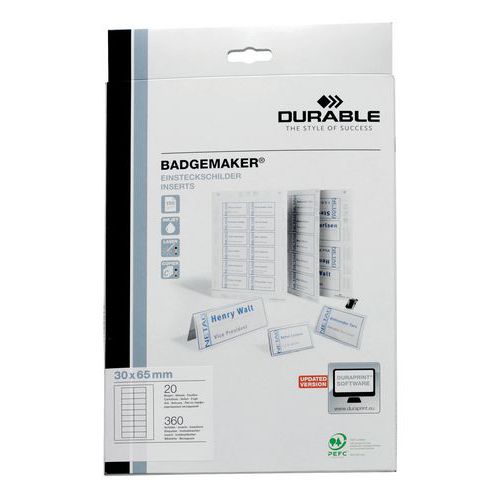 CARTONCINO BRISTOL PER STAMPA 30X65 MM,