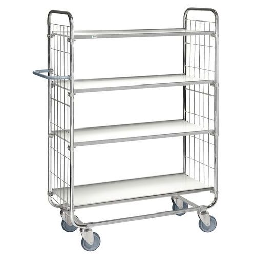 Carrello galv. 4 ripiani 1395x 470x1590mm Port ata 250Kg,