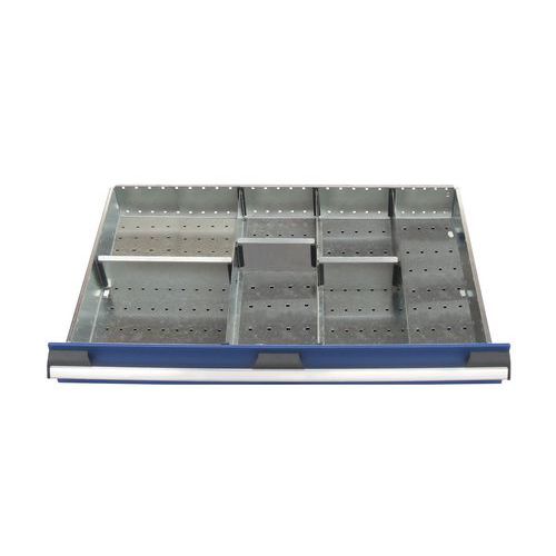 7 scomparti per cassetto LxPxA: 800x525x75 mm,