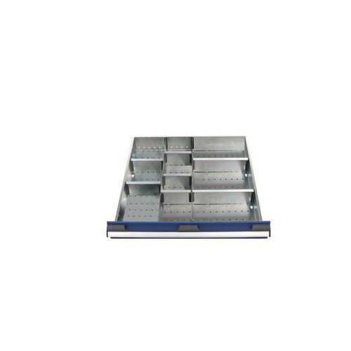 10 scomparti per cassetto LxPxA: 650x650x150mm,