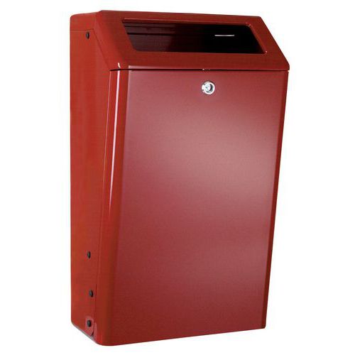 Vepabins Burgundy Contenitore Per Rifiuti Da Esterno Da 50 Litri,